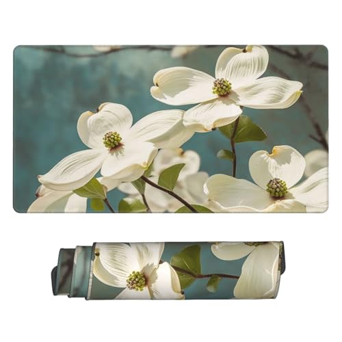 Tapis de souris de jeu antidérapant à motif floral pour un suivi précis