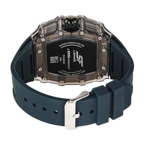 Image of SF Maiden Voyage Sport Watch Quartz Analog with Blue Dial Blue Silicon Strap Watch for Men - 77178PP07W