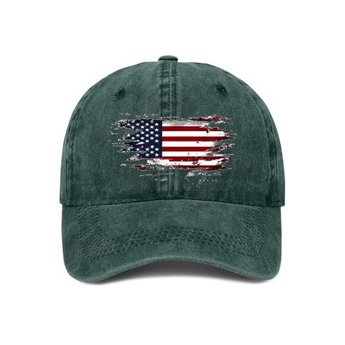 Générique Homme Associé Costume Casquette de Baseball pour Hommes et Femmes, Style, rayée, Drapeau bhoutanais et américain Bonnet T Fille (Green, One Size)