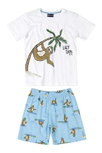Pijama Infantil Camiseta e Bermuda, Quimby, Meninos, Branco, 06
