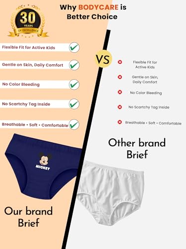Image of BODYCARE Boy's Cotton Printed Brief Pack of 5 Print Suitable for All Day Wear with Ultrasoft and Durable Waistband for Rash Free Experience (Color & Print May Vary)