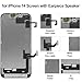 for iPhone 14 Screen Replacement Kit with Front Ear Speaker Flex Cable Proximity Sensor 3D Touch LCD Display Digitizer Frame Full Assembly A2649 A2881 A2882 A2883 A2884 6.1 inch