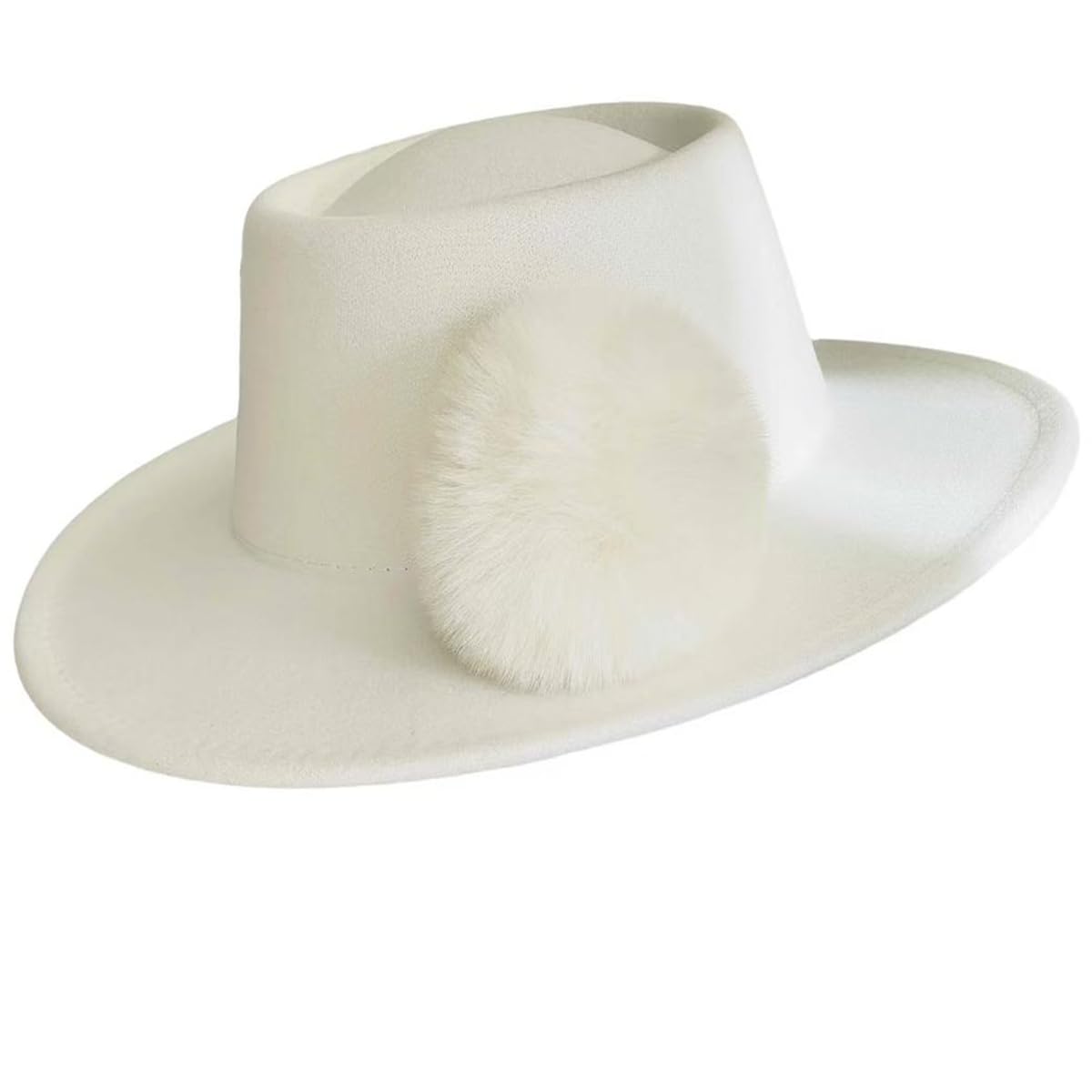 Louve Big Wide Brim Women Fedora Hat Women Vintage Warm Wool Panama Hat Felt Jazz Hat 2024