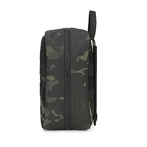 Leisontac Ifak Tactical First Aid Pouch, Outdoor Survival Kits, Emergency Medical Bag Molle System (Black Multicam) #TOP2