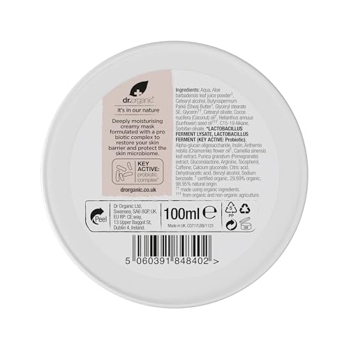 Dr Organic, Skin Calm Probiotic Recovery Mask, Women's & Men's Skincare, for Redness Dry, Sensitive & Irritable Skin, Vegan - Image 4