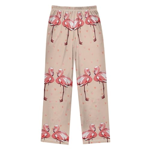 Pair Flamingo Boys Pants Boys Athletic Pants Long Pant for Boywith Pockets Wide-Leg Size 6-14Y2