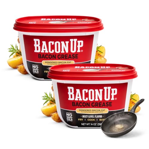 Image of Bacon Up Bacon Grease - 100% Authentic Animal Fat with No Seed Oils - Triple-Filtered & Non-Hydrogenated - for Frying, Cooking, Baking, Grilling, and Sauteing