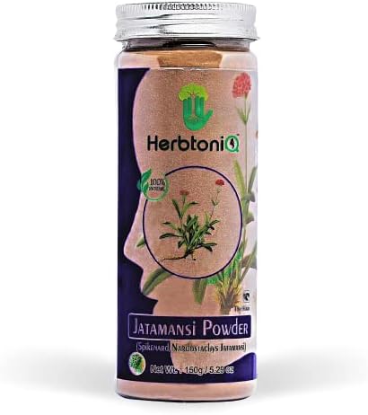HERBTONIQ Hair Growth Mask Jatamansi Powder | Jatamansi Root Powder (Spikenard Roots) | For Hair-Fall Scalp Regimen Unscented Hair Pack - Unisex - 150G, 1 Count