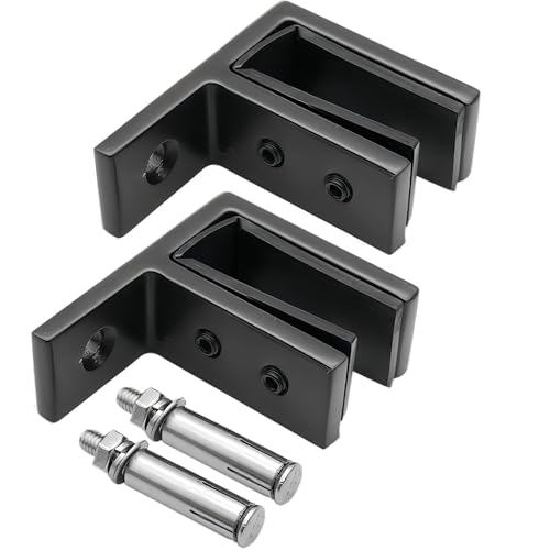KMERCE - Pinza para valla de cristal de acero inoxidable 304 - Fijación de valla de cristal para barandilla de escalera - Balaustrada de cristal para balcón, jardín, terraza (90° contra la pared) para