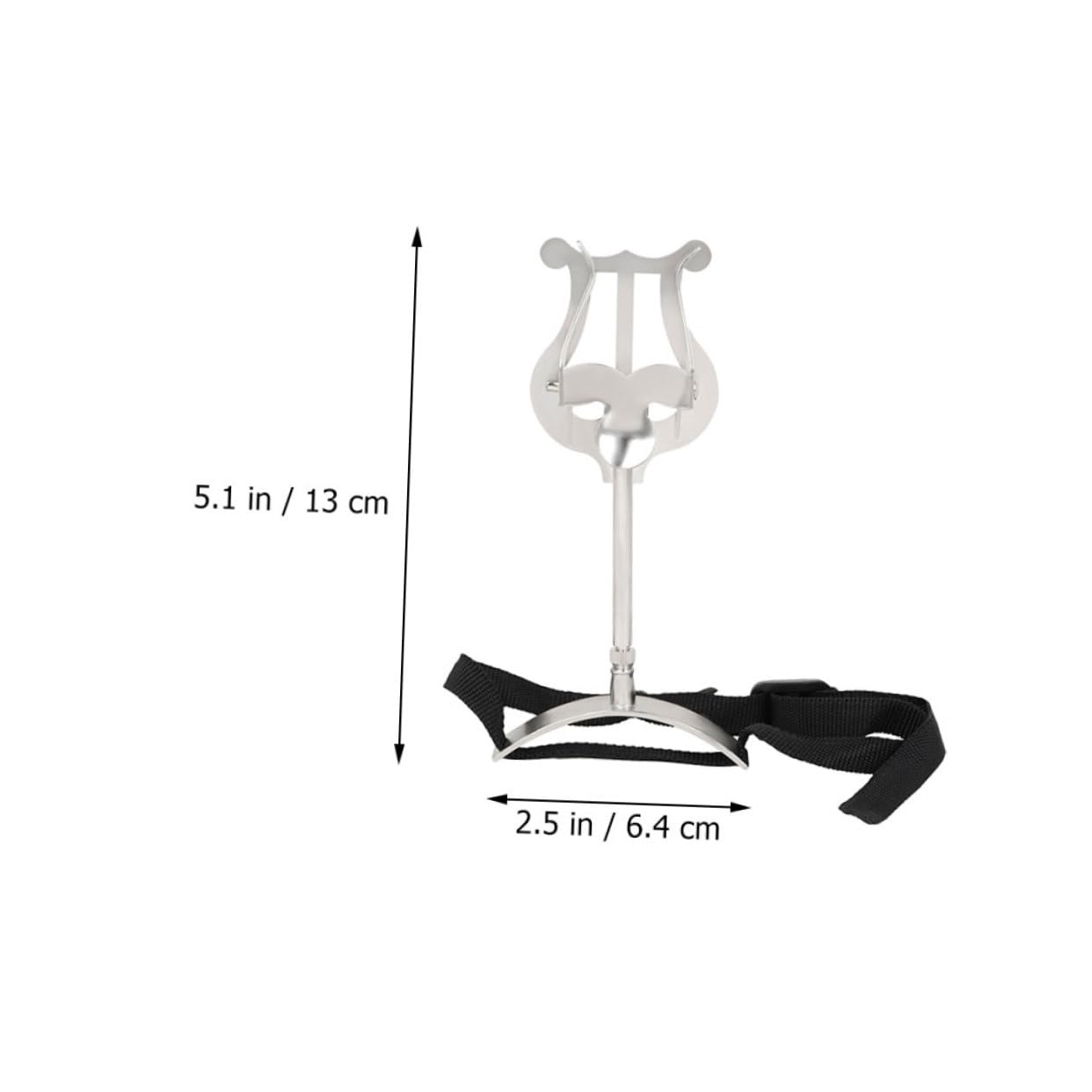 Vaguelly 1pc Euphonium Music Stand Portable Silver Sheet Music Holder for Marching Bands Stable Design Durable Construction for Musicians and Outdoor Performances