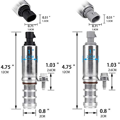12655421 12655420 Actuator Intake and Exhaust Camshaft Position Actuator Solenoid Valve Kit Compatible with Chevy Cobalt HHR Malibu Equinox GMC Terrain Pontiac G6 and more GM Vehicles 2.0 2.2 2.4L - Thumbnail 3
