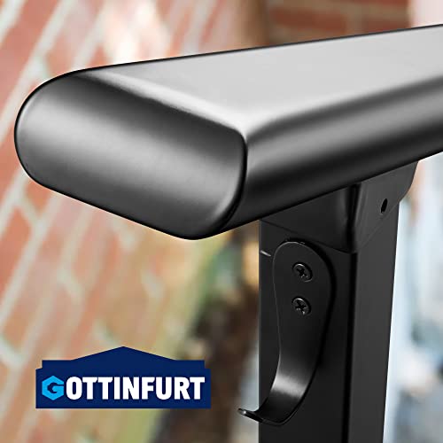 Ajustable Handrails For Outdoor Steps, Versatile 3-Step Stair Handrail Transitional Rail Porch Railing With Hook And Installation Kit (2-3 Steps) #TOP2