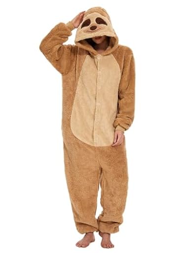 Xinlong Pijama Invierno Mujer con Capucha Botones Pijama Onesie Adultos Hombre Cosplay Animal Disfraces Halloween Carnaval Costume | Ya disponible en tu tienda friki favorita! En mundofriki.es!