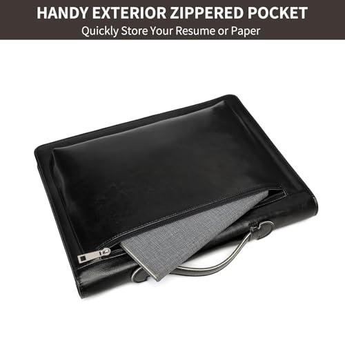 Organiseur à fermeture éclair en cuir pour tablette 13.3 pouces et cartes de visite - 7