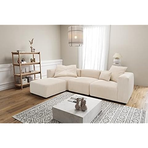 DOMO. collection Malia Ecksofa, Modulsofa in L-Form Cover