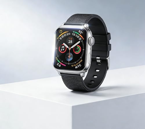 Smart Watch with Heart Rate Monitor, GPS, Blood Oxygen Monitor, Sleep Tracking, 1.4 Inch AMOLED, 44mm Aluminum Case, Bla - Detailed View