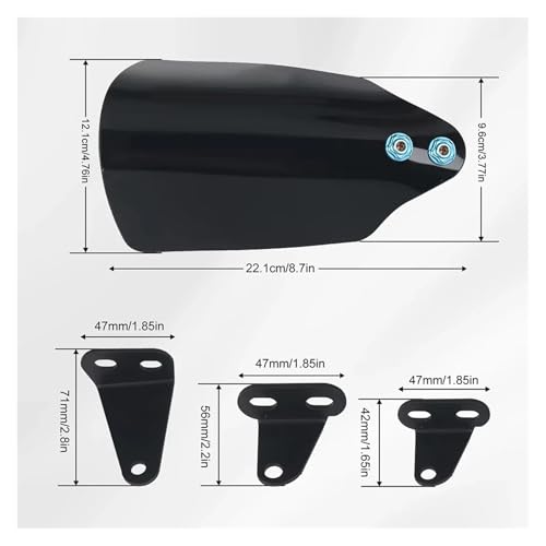 Protège-mains moto rouge pour Harley Softail Low Rider ST