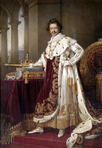 Portrait Louis Ier Le Bavarois toile 60x90cm grand format