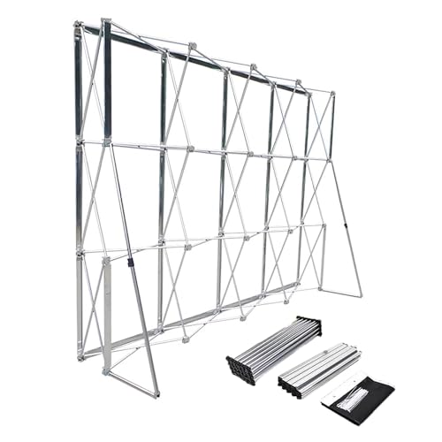 Stand d'affichage portable en tissu de 2,3 x 1,55 m pour salons et événements