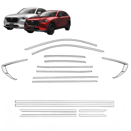 【Aobexalt】「マツダ CX-60 CX60 KH系 2022年〜」に対応 メッキ調シルバー サイドガーニッシュセット ドアモール アンダーモール+ドアウインドウトリム パネル カバー 外装パーツ アクセサリー 16Pcs