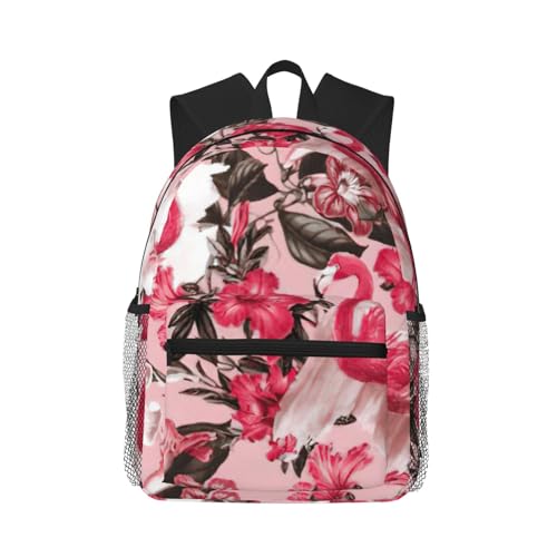 Sac à dos léger avec motif flamant rose pour soulager le dos