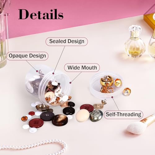 ASEVAT 3.4 oz Leak Proof Travel Jars for Creams, Refillable Plastic Csmetic Jars, Travel Container for Lotion Containers with Lids, Travel Cream Jar for Face Creams (clear)4