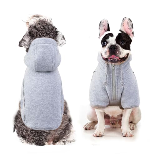 NOLITOY 2 Peças De Moletom Com Capuz Para Cachorro De Estimação Com Zíper Para Cães Roupas De Cachor