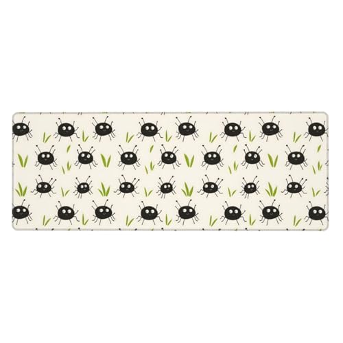 Tapis de souris pour ordinateur portable avec bords cousus - Grand sous-main antidérapant