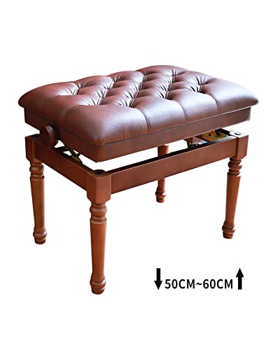 TEmkin Banc de Piano en Bois, Tabouret de Piano en Cuir Souple, de Luxe et Pratique, adapté à Toutes Les Personnes, 60 x 40 x 50-60 cm, pour Enfants, Adultes, Pratique et Performance - Les Beatles, Paul McCartney, John Lennon, RIngo Starr, George Harrison TEmkin Banc de Piano en Bois, Tabouret de Piano en Cuir Souple, de Luxe et Pratique, adapté à Toutes Les Personnes, 60 x 40 x 50-60 cm, pour Enfants, Adultes, Pratique et Performance – Image 5