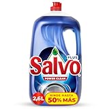 Salvo Power Clean Lavatrastes Líquido, Jabon Liquido para Trastes con Triple Poder Cortagrasa', 2.6L