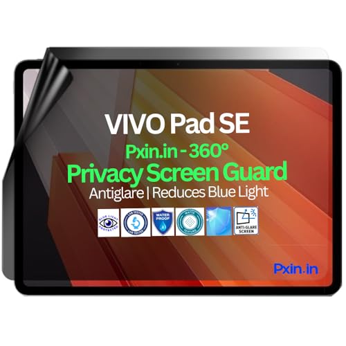 Image of Pxin Tablet Privacy Screen Guard compatible with VIVO Pad SE | Anti Glare | Reduces blue light | 360 degree anti-spy | Eye Protection