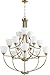 Quorum 6059-15-80 15 Light Chandelier, Brass-Antique