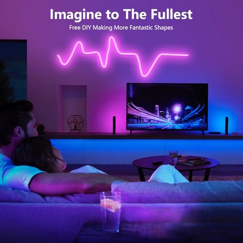 Image of 3.28FT RGB Neon Light Strip, 5V USB Led Strip Lights with Touch Controller, Flexible Neon Rope Lights for Bedroom, Party, Home Decor