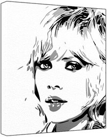 Charlize Theron (100% Original Painting. Not A Print ) Acrylic Paint On Deep Framed Canvas (60 x 50 x 1.8 cm) 3-Colour Black/Grey/White-image-28