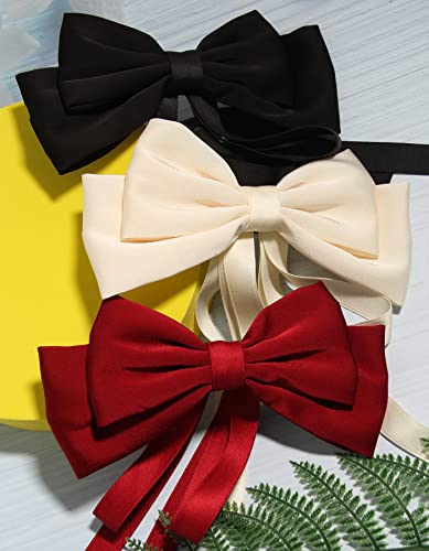 Pinzas para el cabello Furling Pompoms con moños y borlas, 3 unidades miniatura 4