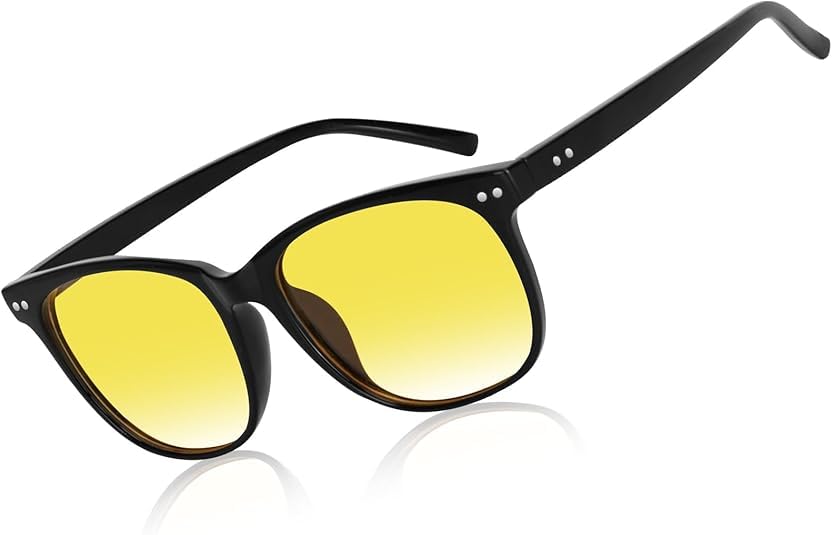 HAOLOTA Night Vision Driving Glasses Polarized HD Yellow Tinted Anti Glare Sunglasses for Men and...