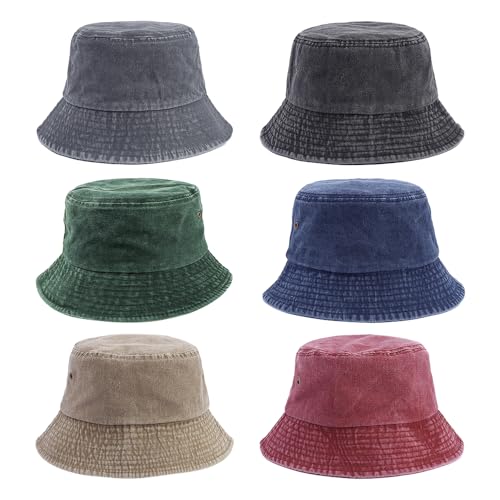 Chapeaux bob vintage en denim unisexe et pliable pour homme femme protection UV randonnée