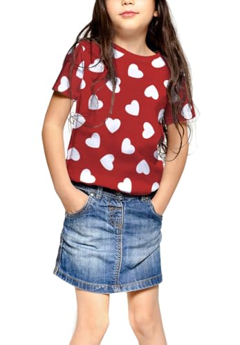Image of Ainuno Graphic Tees for Boys Girls Kids 7-14Y, Summer Short Sleeve T Shirt Cool 3D Print
