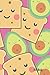 Composition Notebook: Cute Kawaii Avocado Toast Composition Notebook, Glossy Journal with lined Paper: for Taking Notes, Writing Workbook for School