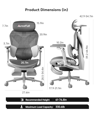 Gaming Chair with Massage and Footrest