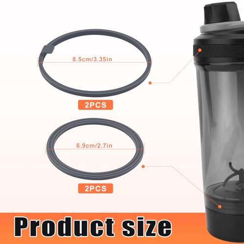 BOXOB 4 Teiliger Dichtungsersatz für die VOLTRX Elektrische Protein Shaker Flasche 24oz, Silikon Dichtungsringdichtungen Dichtungsteile Auslaufsicheres Ersatzdichtungsteil für Ausgussdeckel BPA-Frei