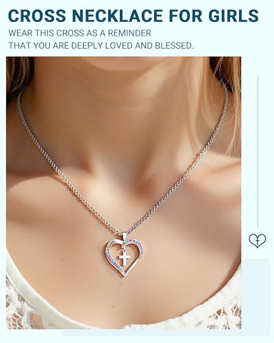 Cross Necklace Baptism First Communion Christening Religious Christian Easter Confirmation Gifts for Girls2