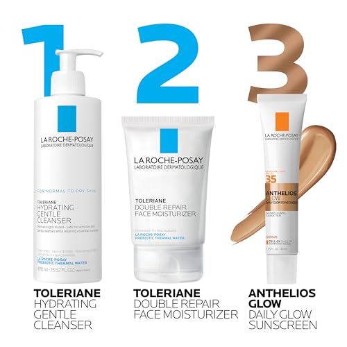 Image of La Roche-Posay Anthelios Glow Tinted Sunscreen for Face with SPF 35, Broad Spectrum Protection, For All Skin Types Including Sensitive Skin, 24Hr Hydration, Lightweight & Fast Absorbing, Glowy Finish