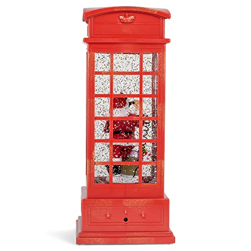 Raz Imports 10" Santa In Lighted Water Booth #TOP3