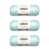 Caron Simply Soft Soft Green Yarn - 3 Pack of 170g/6oz - Acrylic - 4 Medium (Worsted) - 315 Yards - Knitting/Crochet