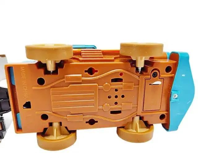 Pihura Multifunctional Ancient Train Carriage Press Car Toy - Electric Train Toy with Sound & Light, Inertia-Powered for Kids 3