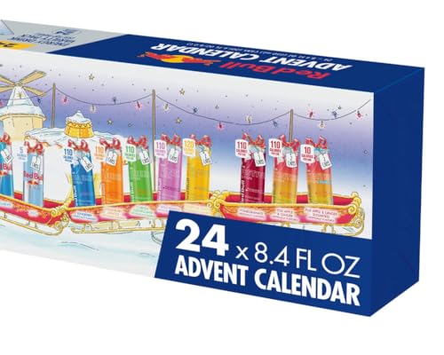 Energy Drink Variety Advent Calendar, limited edition, Red Bull, with 80mg Caffeine, Taurine & B Vitamins, 8.4 fl. oz. X 24 cans