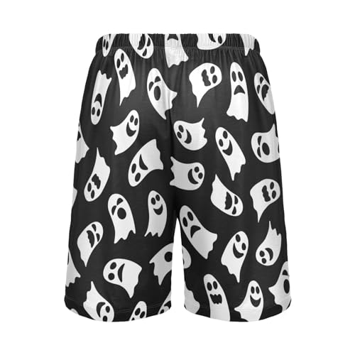 Men's Pajama Shorts Halloween Ghosts Sleep Shorts Soft Comfy Lounge Pjs Bottoms Pajama Pants with Pockets3