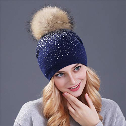 Bonnet en laine contre le froid glacial avec tricot souple pour femme
