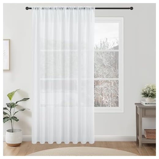 Topfinel Extra Wide Voile Curtains 90x90